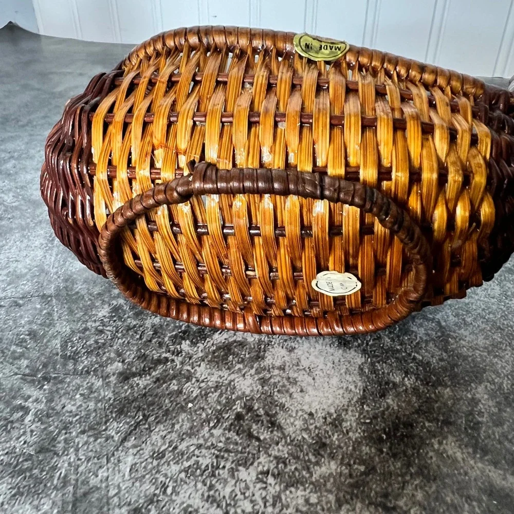 Vintage Wicker Rattan Duck Basket | Cottage